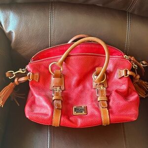 Dooney & Bourke Red and Tan Satchel